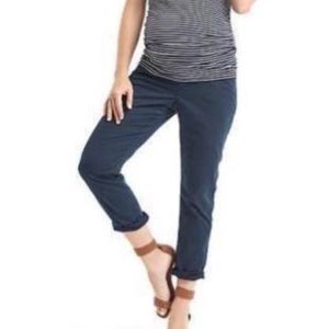 Cropped maternity pants blue